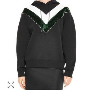 NWT Black green and white hoodie